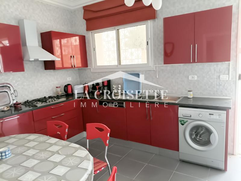 Rez-de-chaussée de villa meublé S+3 à La Marsa